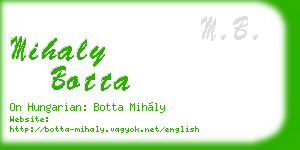 mihaly botta business card