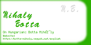 mihaly botta business card